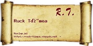 Ruck Tímea névjegykártya